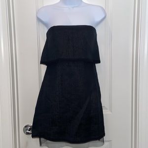 New- BCBG Maxazria Strapless Organza Dress with pockets